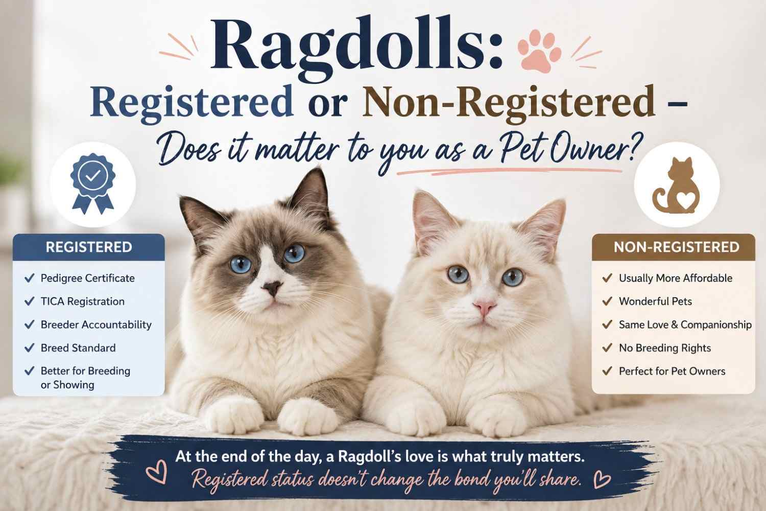 Ragdolls: Registered or Non-Registered – Does it matter to you as a Pet Owner?